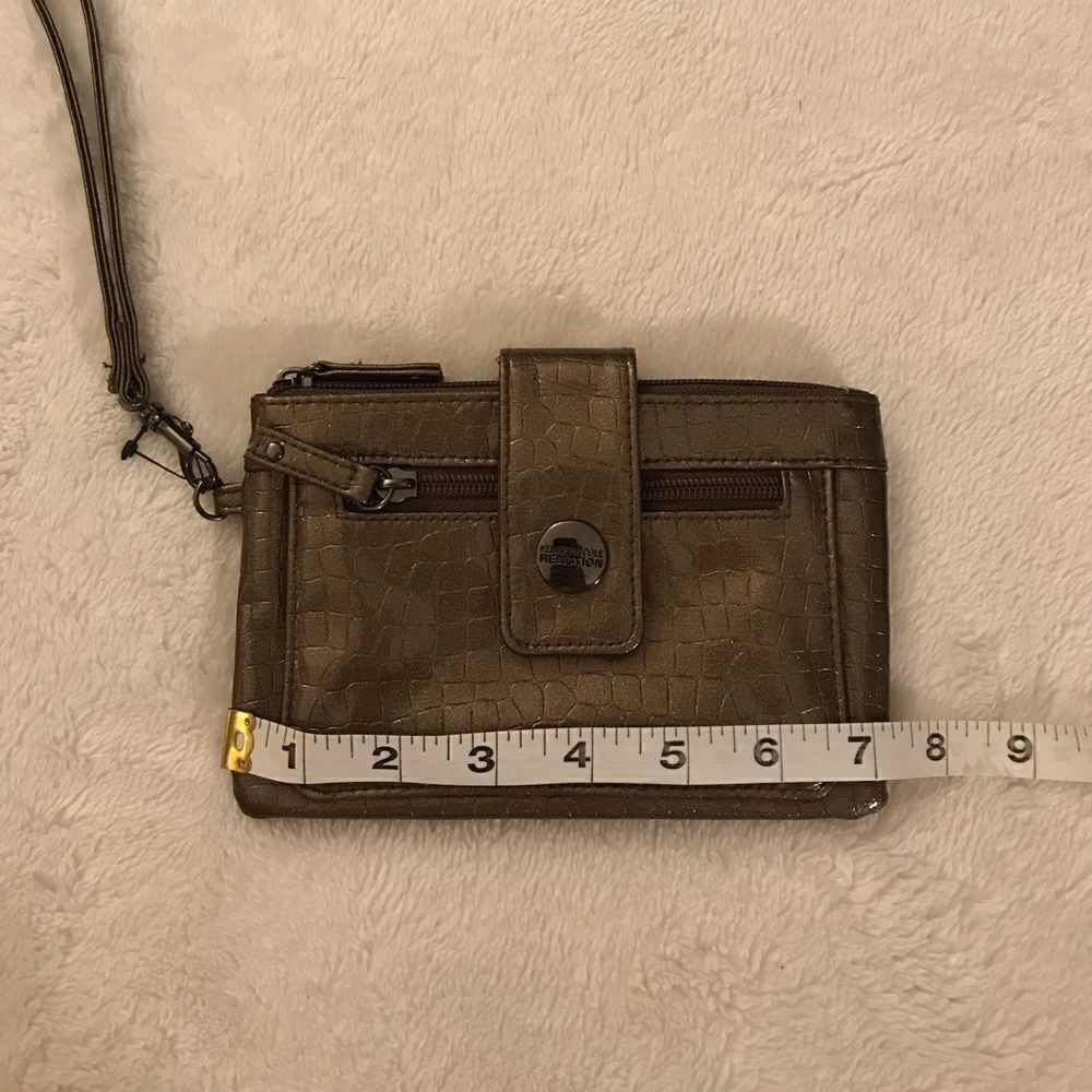 : : Kenneth Cole NEW Reaction Bronze Metallic Wristlet : : - Picture 4 of 10